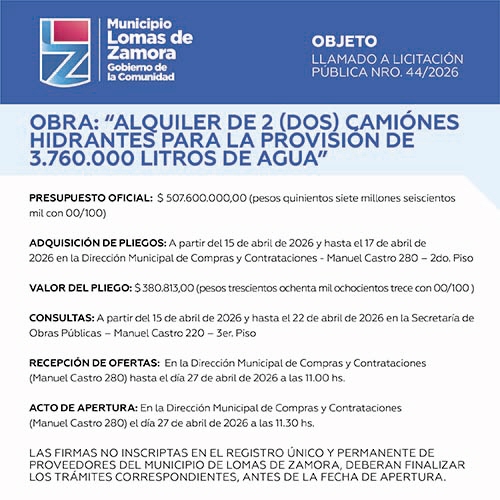 Licitaciones Sin datos  